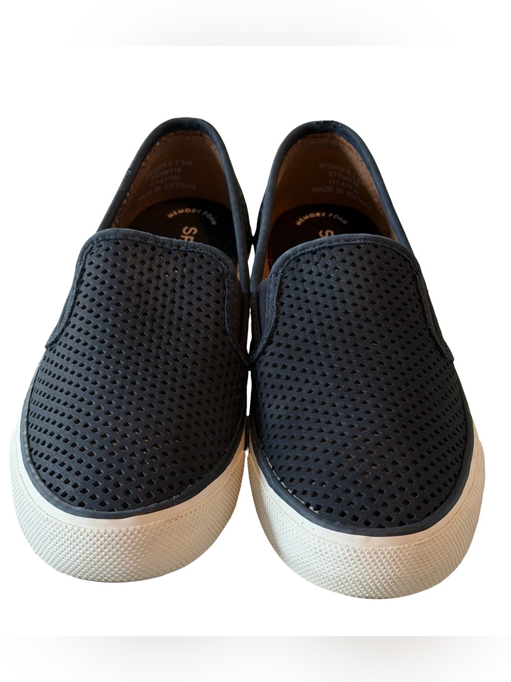 Sperry Women’s Memory Foam Mesh Topsiders In Navy Size 7 1/2